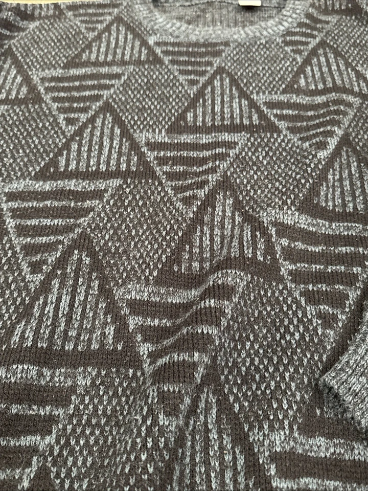 Suéter De Colección Años 80 90 Abuelo/Papá/Cosby Estilo Crew Estampado Geométrico Talla L Foto 3 de 4
