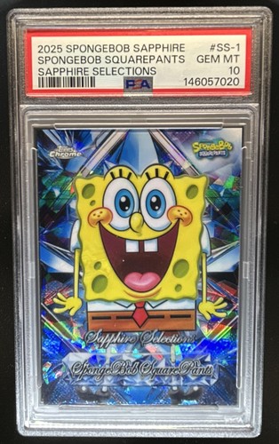 2025 Topps Chrome SpongeBob Squarepants Sapphire Selections #SS-1 PSA 10