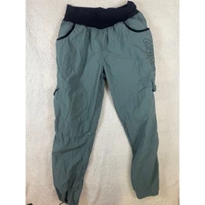 Zumba Active Cargo Pants Drawstring Waistband Blue Green Athletic Joggers