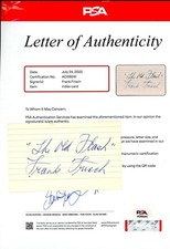 Frankie Frisch PSA DNA Loa Signed 3x5 Index Card Autograph
