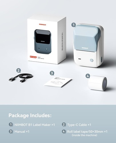 Versatile Bluetooth Label Printer B1 - Inkless for Home, School & Business - Picture 11 of 11
