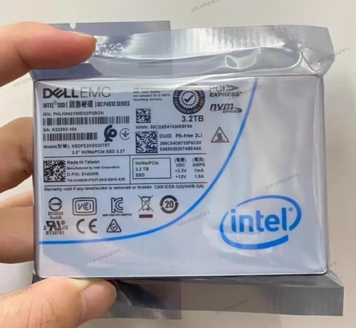 Intel P4610 3.2TB SSD DELL 2.5" NVME PCIe U.2 Solid State Drive SSDPE2KE032T8T - Picture 1 of 2
