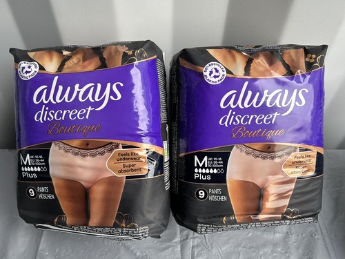 Always Discreet Boutique Pants Plus Underwear Medium Sensitive Bladder Pack Of 9 - Picture 3 of 5