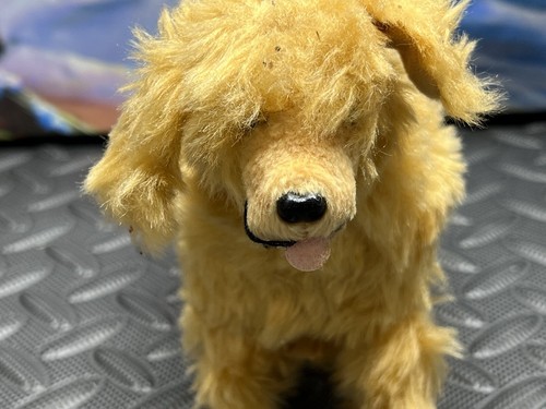 Vintage Mattel 1997 Fur Dog Figure Animal Brown Black Eyes F44 - Picture 6 of 7