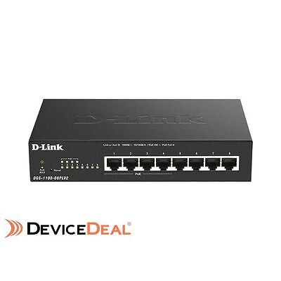 D-Link 8-Port Gigabit Smart Managed PoE Switch with 4 PoE ports (80W PoE budget) - Picture 2 of 2