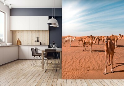 3D Desert Camel A711 Animal Wallpaper Mural Self-adhesive Removable Amy