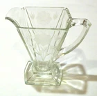 Lovely Art-Deco Style Creamer - Indiana Glass, Lorain with Cornflower Pattern
