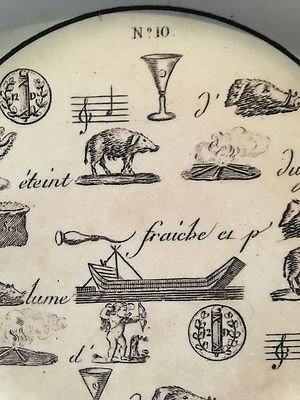 Creil Plate? Choisy? Rebus Early 19th Century Rare Number 10