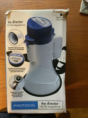 The Director 105 db Megaphone by Protocol-Records & Plays Back in Box Clean