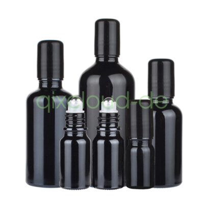 5ml 10ml 50ml 100ml Schwarz Glasflaschen Ätherisches Öl Roll On Leerflaschen