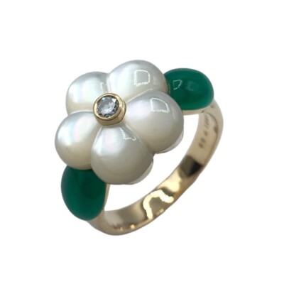 Van Cleef & Arpelsリング Van Cleef & Arpels Coral camellia ring K18YG US#5~5.25