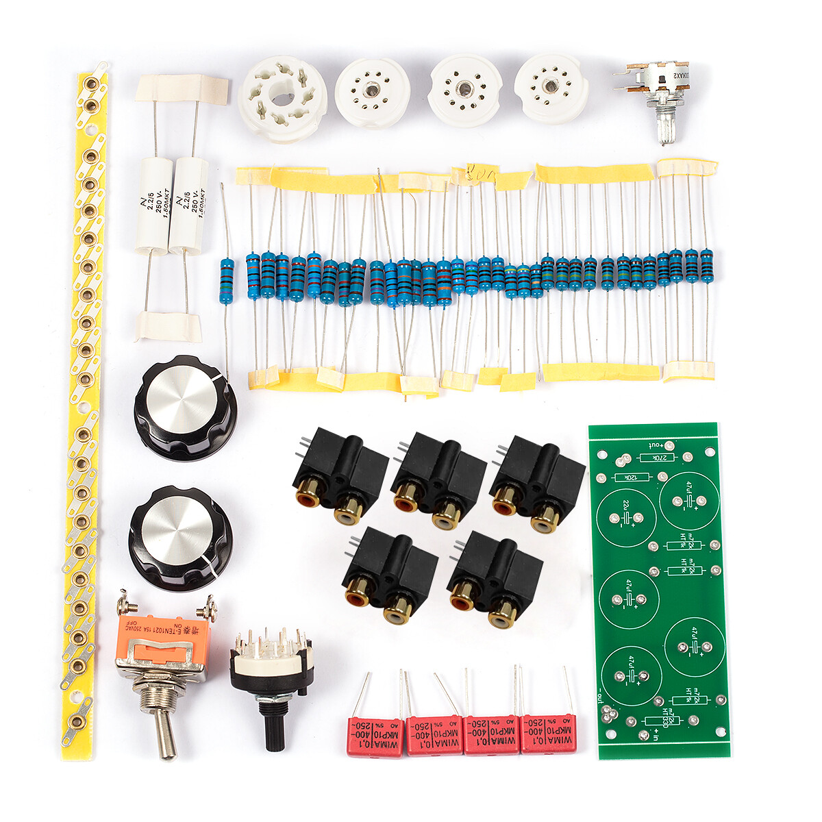 HiFi 12AX7 Vacuum Tube Preamp DIY KIT Stereo Home Desktop Audio