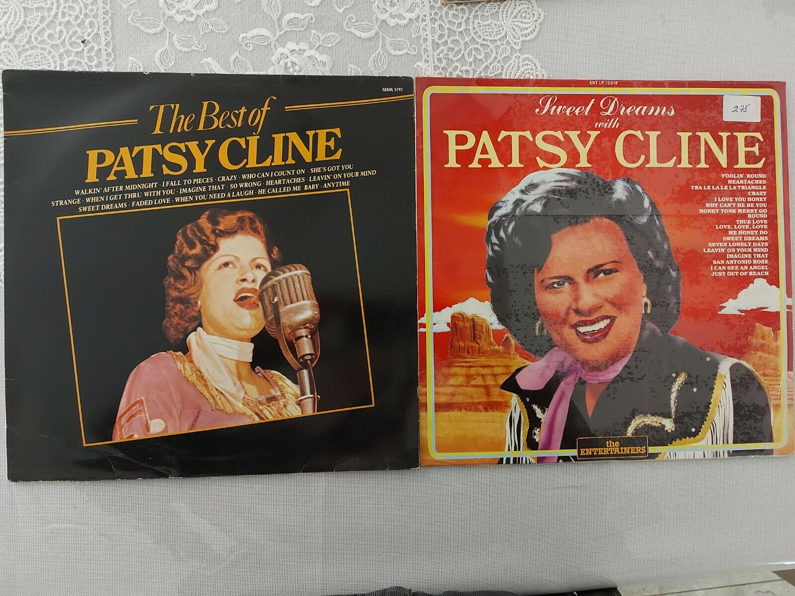 VINYL LP 12" PATSY CLINE *LOT 2 LPs* ENGLAND / ITALY*