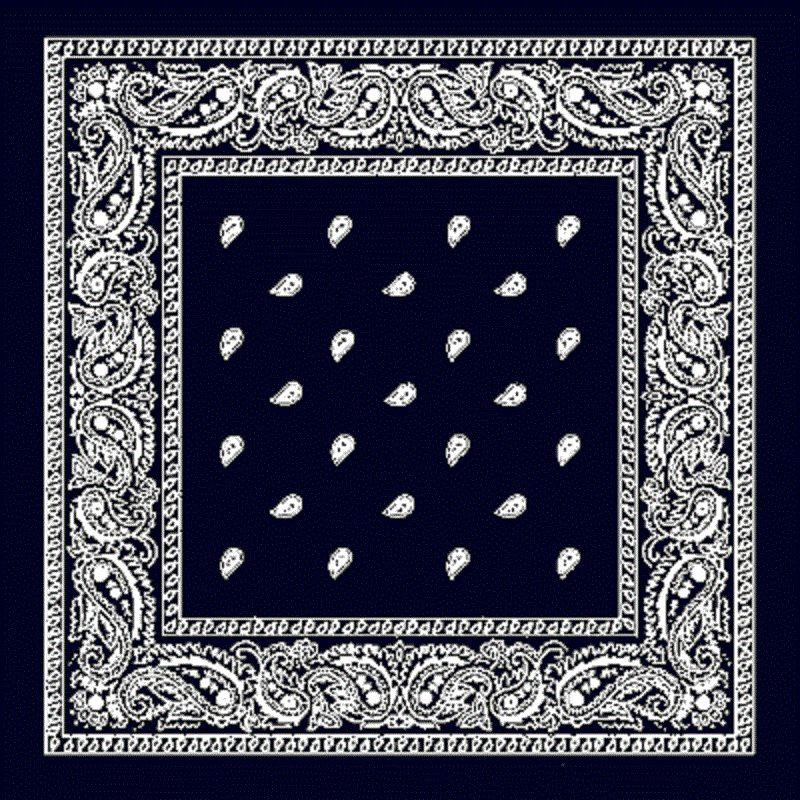 black PAISLEY Bandana BANDANNA Cotton Hanky Skull Head Wrap