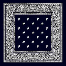 black PAISLEY Bandana BANDANNA Cotton Hanky Skull Head Wrap SCARVE SCARF Band