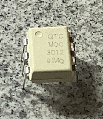 5pc ON SEMICONDUCTOR MOC3012-M TRIAC OUTPUT OPTOCOUPLER 5300V ISOLATION DIP-6