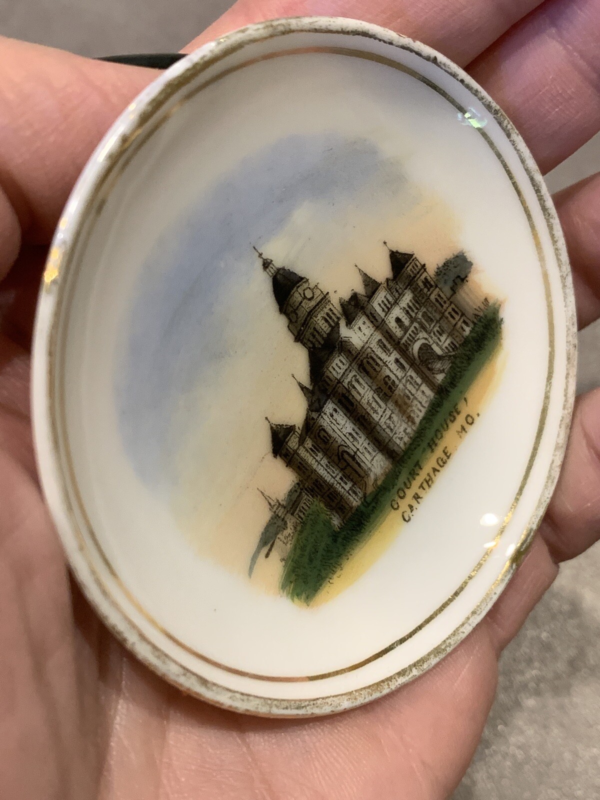 Old Wheelock Germany David Roach Mini Souvenir Plate Carthage MO
