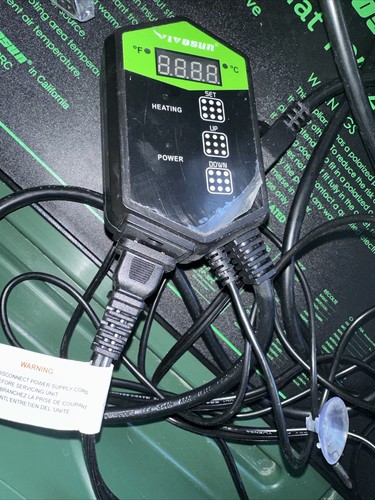 Early Grow 24 X 15 X 16 Domed Propagator 3  Extenders W/ Heating Mat & Themostat - Picture 8 of 9