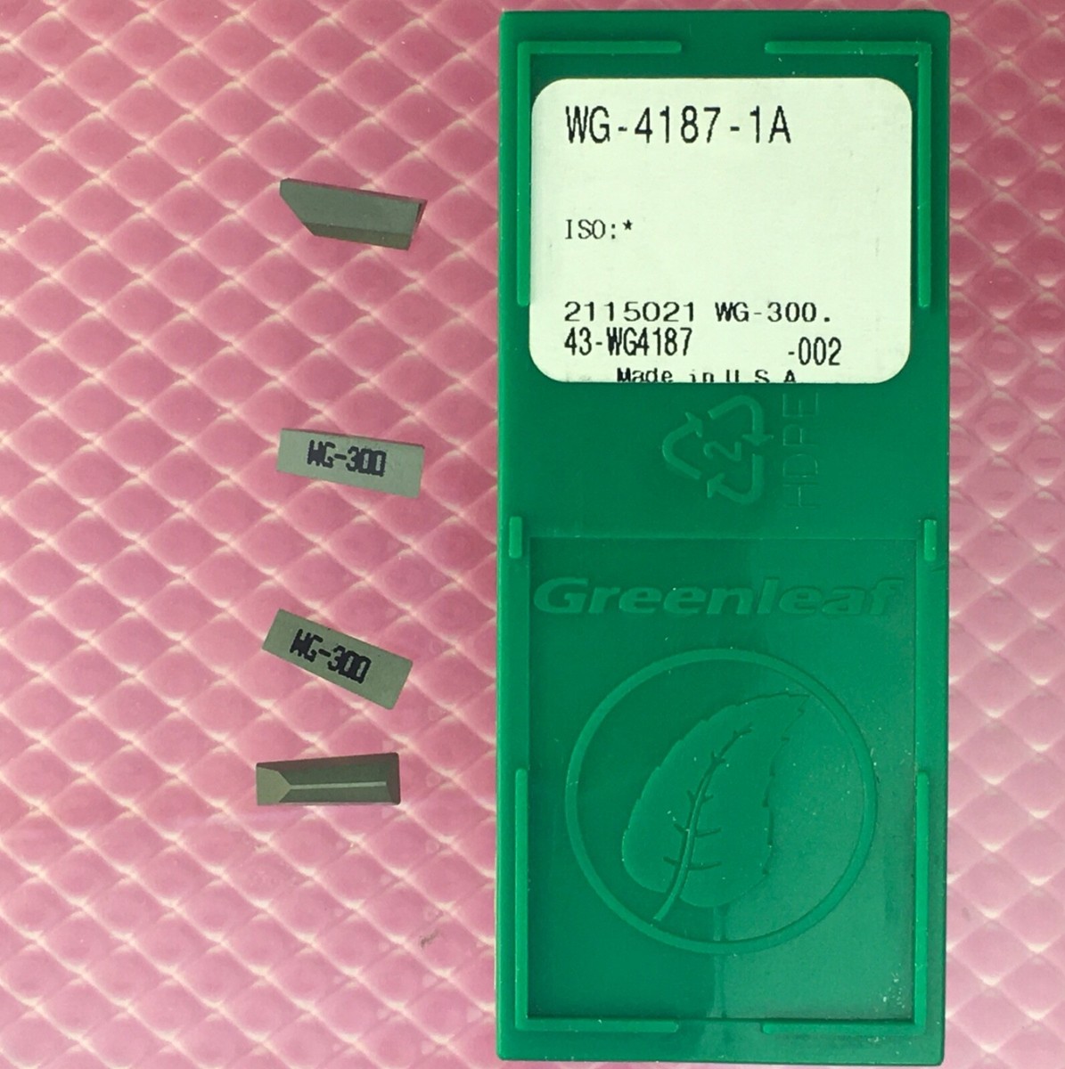 4pc GREENLEAF WG-4187-1A Ceramic Grooving Inserts WG-300