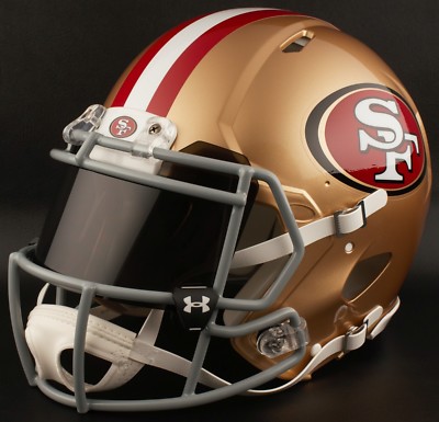 SAN FRANCISCO 49ers Authentic GAMEDAY Football Helmet w/ BLACK-TINT Eye ...