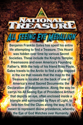 National Treasure, All Seeing Eye Of Providence, Prop Replica, Metal, Plaque - Picture 7 of 8