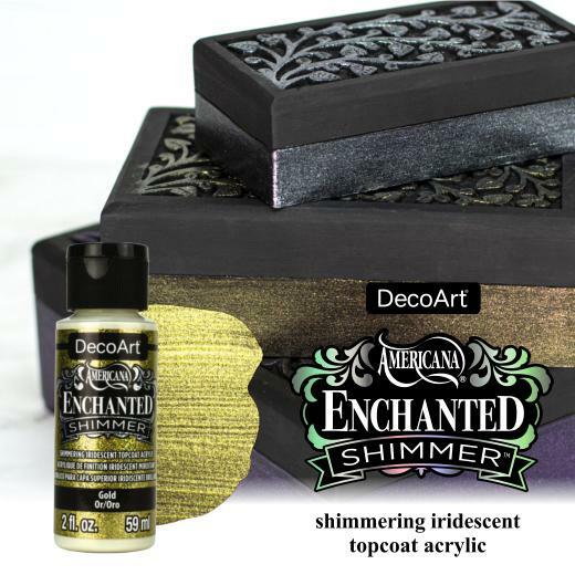 Americana Enchanted Shimmer Paint 2oz White, Iridescent Paint