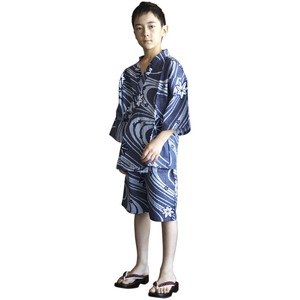 Jinbei For Children Kids Boy Midori Yukata Japanese Kimono Made In Japan 紺流水 Ebay
