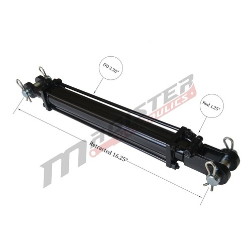 Hydraulic Cylinder Tie Rod Double Action 3" Bore 6" Stroke 2500 PSI 3x6 NEW - Picture 3 of 10
