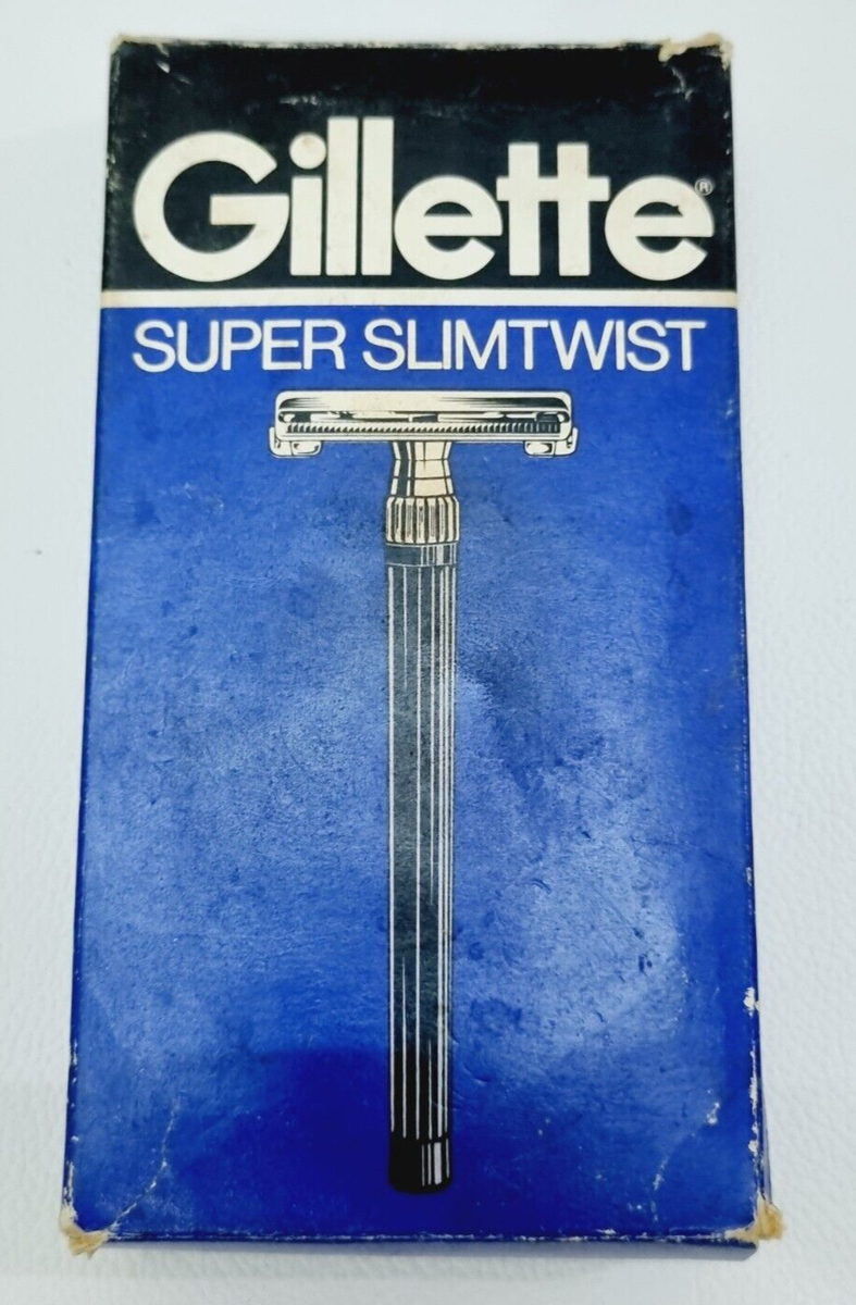 VINTAGE GILLETTE SAFETY RAZOR SUPER SLIM TWIST D-1 WITH BOX | eBay