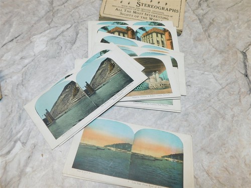 Vintage Wooden Stereoviewer w/3 Packs Full of Viewer Cards - Great Collection - Picture 6 of 7