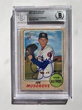 Joe Musgrove Signed 2017 Topps Heritage #331 Rookie Beckett Autograph Box 1