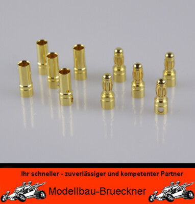3,5 mm Goldkontakt 5 Paar Stecker & Buchse Losi e-Flite Lipo Akku Hochstrom