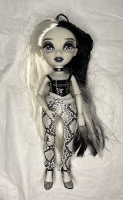 RAINBOW SHADOW HIGH DOLL HEATHER GRAYSON BLACK WHITE HAIR SNAKESKIN PANTS