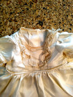 Beautiful Vintage Cream Satin Gown For Antique Doll