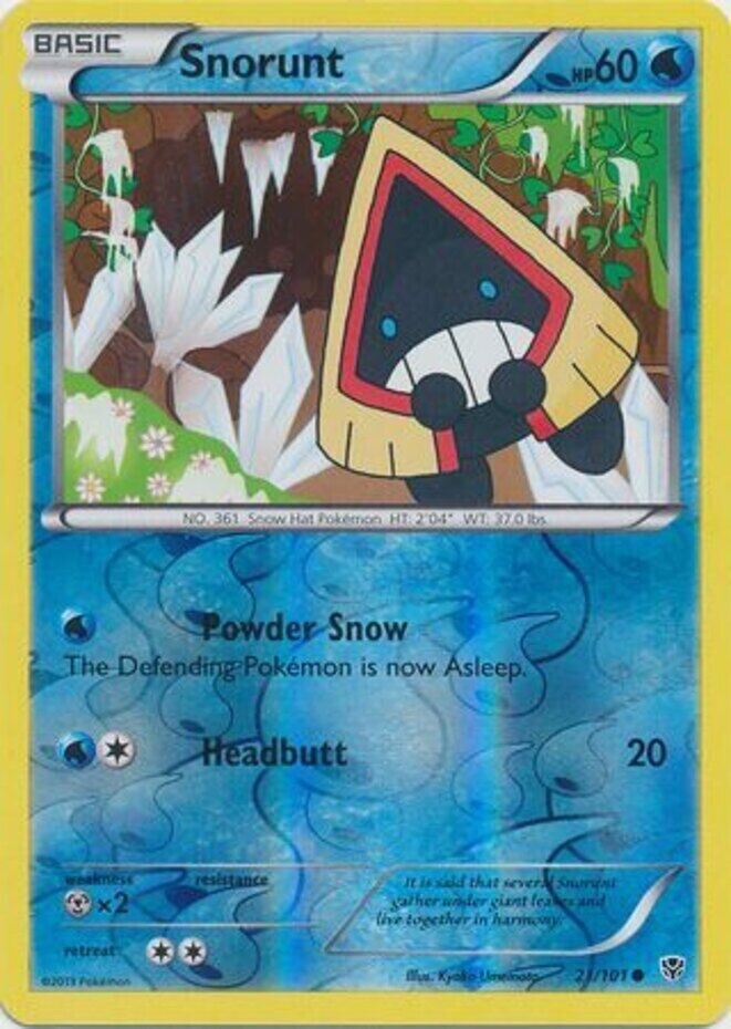 Pokemon - Snorunt - 21/101 - Reverse Holo - Plasma Blast - NM/M