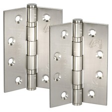 4 Inch Heavy Duty Hinges for Fire Doors CE Stamped Satin Finish - 4 x 3 Inch