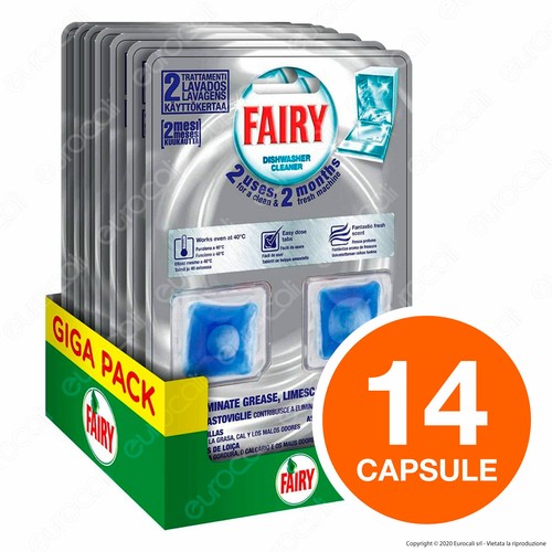 Capsule Fairy Power Clean Detergente Cura Lavastoviglie 7 Confezioni da 2 |  eBay