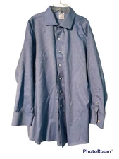 Brooks Brothers 17.5-2/3 Regent Men's Blue Long Sleeve Button Down