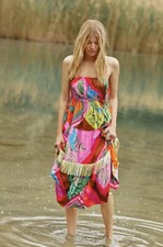 Farm Rio Palila Fringed Midi Dress, Size XL