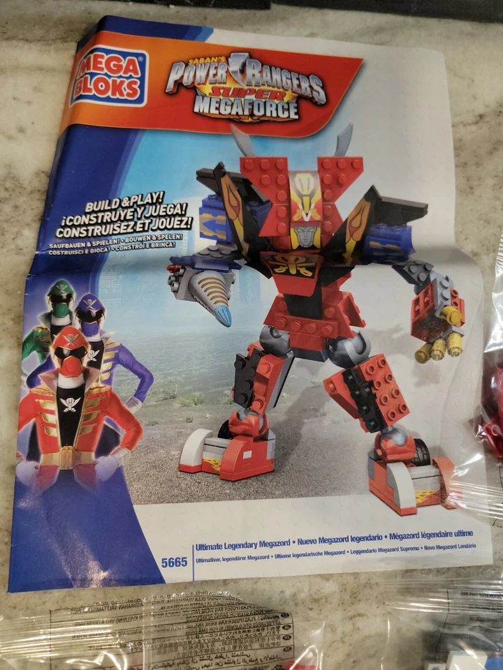 Mega Bloks Power Rangers Super Megaforce LEGENDARY MEGAZORD 05665 sellado en bolsas Foto 2 de 4