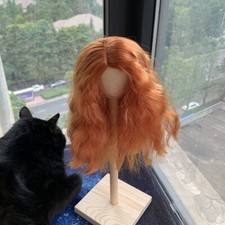 1/3 1/4 1/6 1/8 Carrot Red Doll Hair Wig Center-parted Curls Hairs For BJD Doll