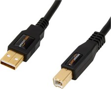 Amazon Basics USB-A to USB-B 2.0 Cable with 480 Mbps Transfer Speed for Printer