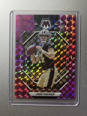 Jake Haener New Orleans Saints Panini Mosaic NFL 2023 PINK MOSAIC ROOKIE
