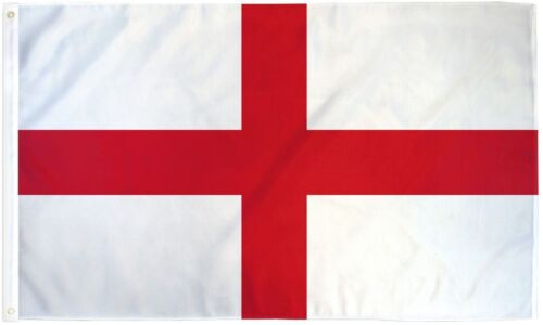 Drapeau de l'Angleterre 3x5 pieds croix de Saint-Georges rouge blanc anglais bannière nationale sainte - Photo 1/3