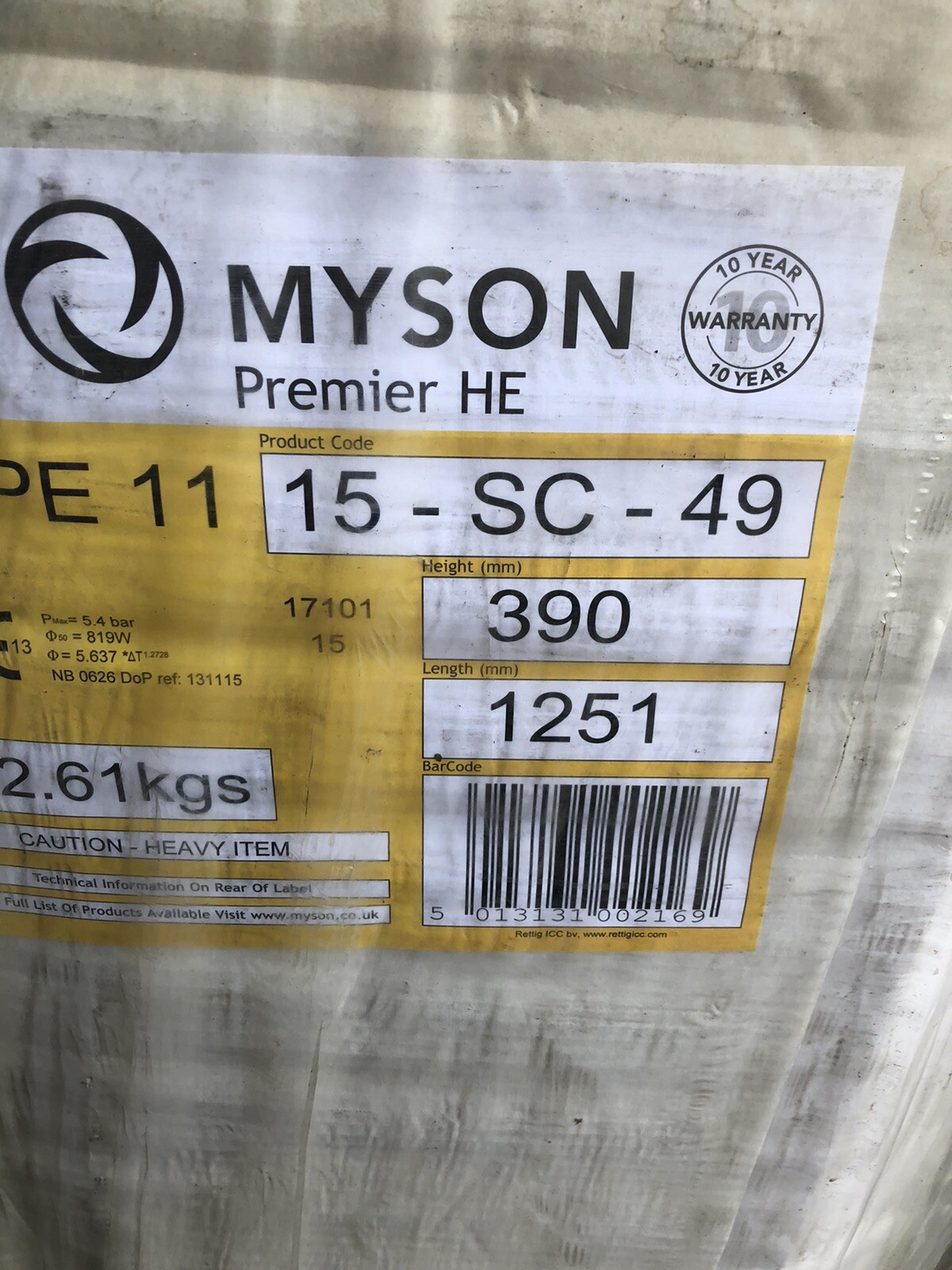 Myson Premier HE Imperial Single Convector Radiator 390x1251mm 15” X 49” |  eBay