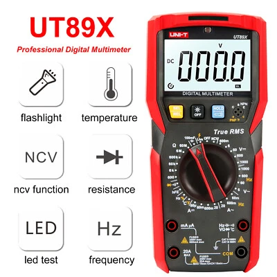 UNI-T UT89X/UT89XD NCV Multimeter Temperature Capacitance Resistance True RMS