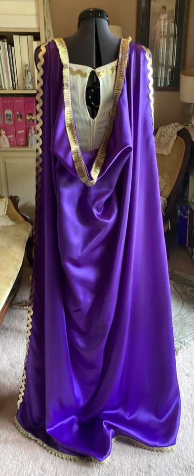 Diosa Griega Romana Numenor Enana Poder Reina de la Realeza Vestido Capa Cortina Disfraz S Foto 3 de 4