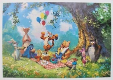 JAMES COLEMAN SPLENDIFEROUS PICNIC Lithograph Winnie the Pooh Tigger Piglet Roo 