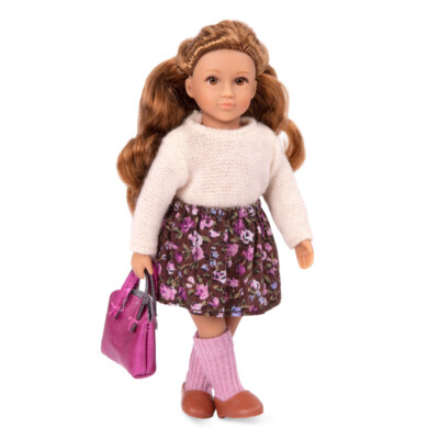 LORI Puppe Aviana - 15 cm Stehpuppe langes hellbraunes Haar 7 tlg. Zubehör