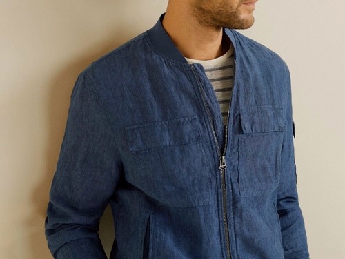 Giacca 100% Lino Blu Navy Uomo Mango Tg. S | eBay